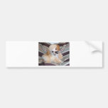 Apricot Poodle Puppy talking  waving Bumper Sticker