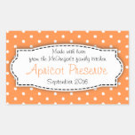 Apricot preserve jam orange food label sticker