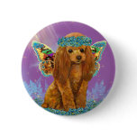 Apricot Red Poodle Puppy Fairy Buttons