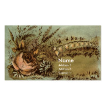 Apricot Rose & Lily of the Valley Victorian Business Card Template