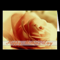 Apricot Rose Mothers Day Thank You Card cards