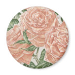 Apricot Roses Flower Garden Painting Fridge Magnet