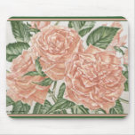 Apricot Roses Flower Garden Painting Mousepads