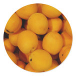 Apricots Round Stickers