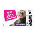 APRIL - Adopt-a-Rescued-Ferret Month postage