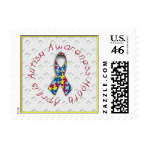 April - Autism Awareness Month postage