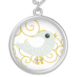 April Birthstone Bird Necklace