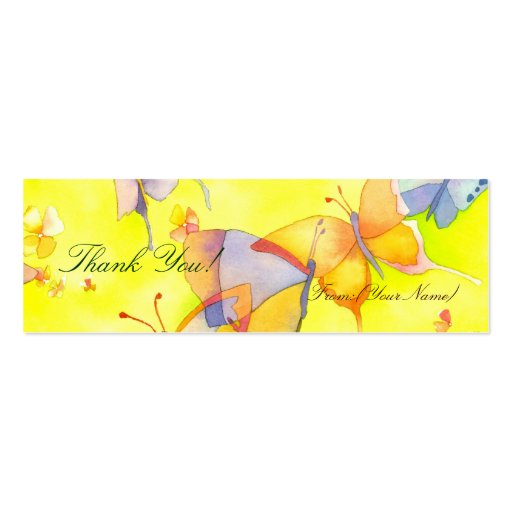 April Butterflies: Thank You Gift Tag/Bookmark Business Card Template