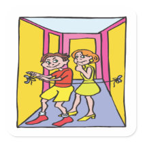 April Fools Day Square Sticker