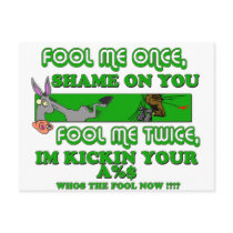 April Fools - Fool Me Once Postcard