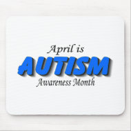 April Is Autism Awareness Month (Blue/Blk) mousepad