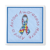 "April Is Autism Awareness Month" magnets