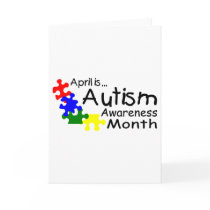 April Is Autism Awareness Month (Pieces) cards by AutismZazzle April Is Autism Awareness Month (Pieces) cards
