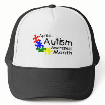 April Is Autism Awareness Month (Pieces) Trucker Hat
