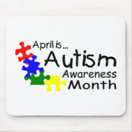 April Is Autism Awareness Month (Pieces) mousepad