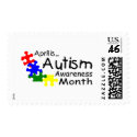 April Is Autism Awareness Month Postage stamp
