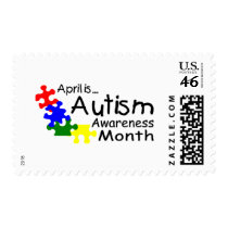April Is Autism Awareness Month Postage