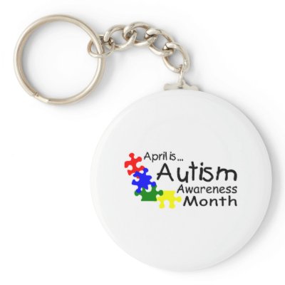 April Is Autism Awareness Month (PP) Keychain by CelebrationZazzle