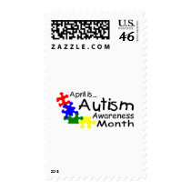 April Is Autism Awareness Month (PP) Postage Stamp