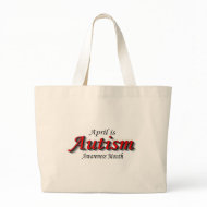 April Is Autism Awareness Month (RedBlk) bag