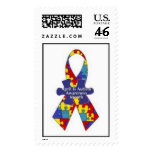 April Is Autism Awareness Month Ribbon Postage Stamp