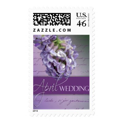 April lilac wedding - medium postage stamp