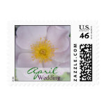 April Purple Flower Wedding Postage