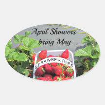 April Showers bring May...STRAWBERRIES! Stickers