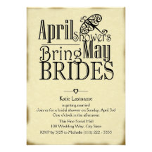 April Showers May Brides Announcement