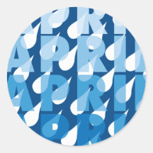 April Showers Round Sticker