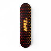 April skateboard fire and flames design.
