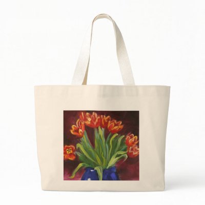 "April Tulips" Canvas Bags by susanpaynetrutna