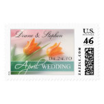 April Wedding Bride & Groom Custom Postage Stamp