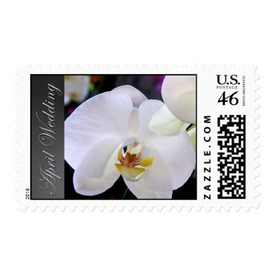April Wedding Orchid postage stamp