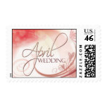 April Wedding Postage Stamps