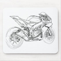 Aprilia RSV4 rear sketch mousepads
