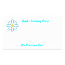 April's Birthday Party-Customize Business Card Template