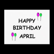 APRILS BIRTHDAY postcards