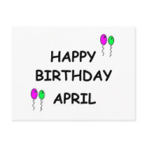 APRILS BIRTHDAY postcards