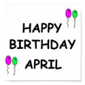 APRILS BIRTHDAY posters by SUNZUP4U APRILS BIRTHDAY posters