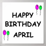 APRILS BIRTHDAY posters