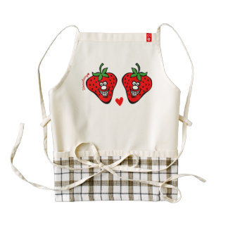 *Apron de la fresa Delantal Zazzle HEART