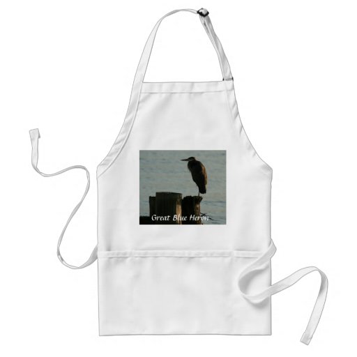 Apron:  Great Blue Heron