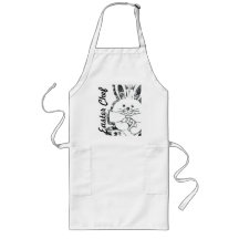 Apron Grunge Easter Bunny Rabbit "Easter Chef"