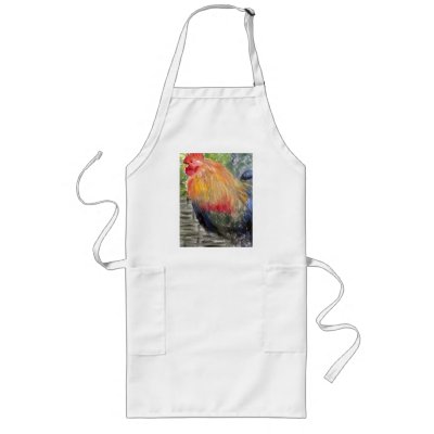 Apron - Rooster/Chicken Art - Cockerel by sunfluer