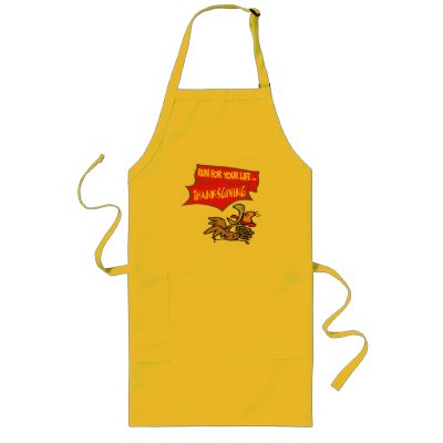 Apron - Thanksgiving Turkey Run by thanksgiving_tshirts