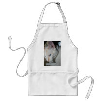 Apron, White Cat by paraviews Apron, White Cat