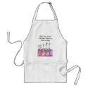 Apron with animated funny church sayings