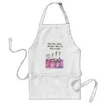 Apron with animated funny church sayings by psnyder62546 Apron with animated funny church sayings