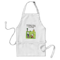 Apron with animated pictures of funny church signs by psnyder62546 Apron with animated pictures of funny church signs